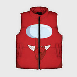Женский жилет AMONG US RED IMPOSTOR, цвет: 3D-красный