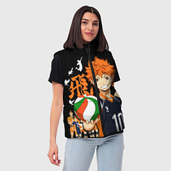 Женский жилет ВОЛЕЙБОЛ!! HAIKYUU!!, цвет: 3D-красный — фото 2