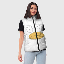 Женский жилет Gintama Гинтама, цвет: 3D-светло-серый — фото 2