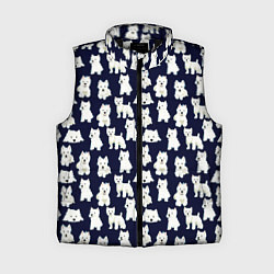 Женский жилет Собаки Пушистики, цвет: 3D-черный
