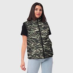 Женский жилет Камуфляж - Вован, цвет: 3D-красный — фото 2
