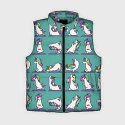 Женский жилет Единороги Зарядка, цвет: 3D-светло-серый