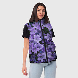 Женский жилет Фиолетовый цвет весны, цвет: 3D-светло-серый — фото 2