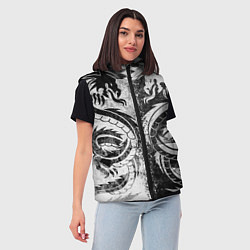 Женский жилет ДРАКОНЫ DRAGONS, цвет: 3D-черный — фото 2