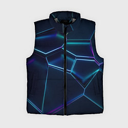 Женский жилет 3D ПЛИТЫ НЕОНОВЫЕ ПЛИТЫ, цвет: 3D-светло-серый