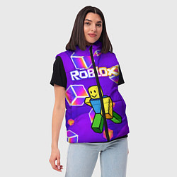 Женский жилет ROBLOX КУБЫ, цвет: 3D-светло-серый — фото 2