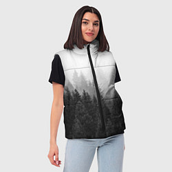 Женский жилет Туманный лес, цвет: 3D-светло-серый — фото 2