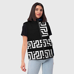 Женский жилет Геометрический Минимализм, цвет: 3D-черный — фото 2