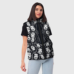 Женский жилет Анонимусы надбисиси линии, цвет: 3D-красный — фото 2