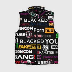 Женский жилет ПОРНОСТУДИИ PORN STUDIO, цвет: 3D-черный