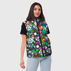 Женский жилет Geometry Dash: Pattern Z, цвет: 3D-красный — фото 2
