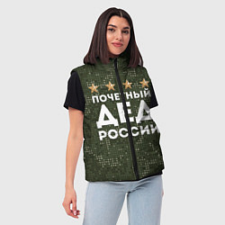 Женский жилет ПОЧЕТНЫЙ ДЕД РОССИИ, цвет: 3D-черный — фото 2