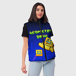 Женский жилет Geometry Dash, цвет: 3D-черный — фото 2