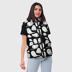 Женский жилет Boo Привидения, цвет: 3D-черный — фото 2