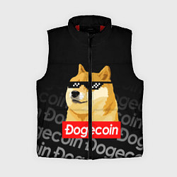 Женский жилет DOGECOIN DOGE ДОГИКОИН, цвет: 3D-красный