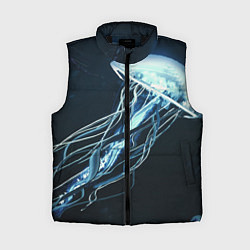 Женский жилет Рисунок медуза, цвет: 3D-черный