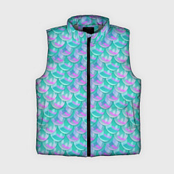 Женский жилет Чешуя Хвост русалки, цвет: 3D-светло-серый