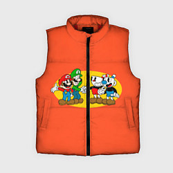 Женский жилет CupHead x Mario, цвет: 3D-красный