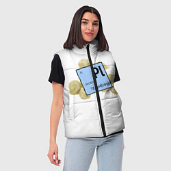 Женский жилет Пельмений, цвет: 3D-черный — фото 2