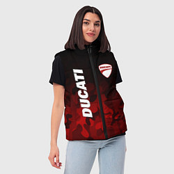 Женский жилет DUCATI ДУКАТИ КАМУФЛЯЖ, цвет: 3D-красный — фото 2