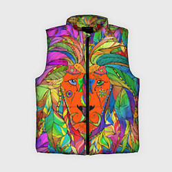 Женский жилет Лев шаман, цвет: 3D-красный