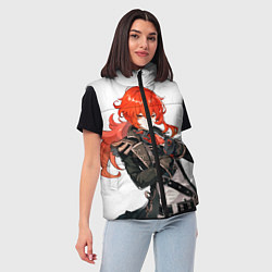 Женский жилет Дилюк из Genshin Impact, цвет: 3D-светло-серый — фото 2