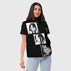 Женский жилет Нагаторо Манга, цвет: 3D-черный — фото 2