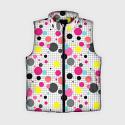 Женский жилет Горох разноцветный, цвет: 3D-красный