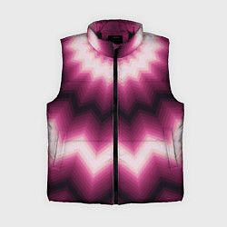 Женский жилет Черно-пурпурный калейдоскоп, цвет: 3D-черный