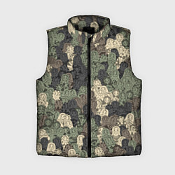 Женский жилет Камуфляж из матрёшек