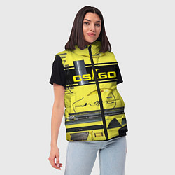 Женский жилет CS GO YELLOW SKIN, цвет: 3D-красный — фото 2