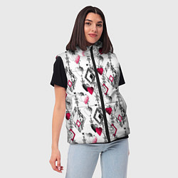 Женский жилет Абстрактный современный узор, цвет: 3D-светло-серый — фото 2