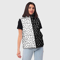 Женский жилет Руны чёрно-белое, цвет: 3D-светло-серый — фото 2