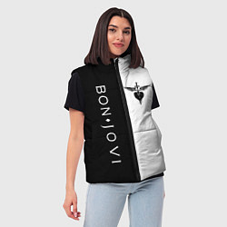 Женский жилет BON JOVI BLACK WHITE, цвет: 3D-черный — фото 2