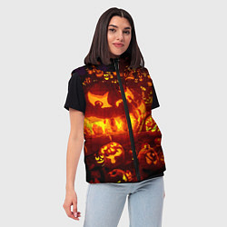 Женский жилет Тыквы на Хэллоуин, цвет: 3D-черный — фото 2