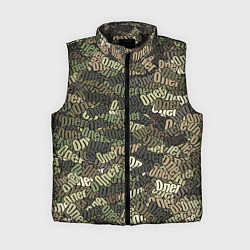 Женский жилет Именной камуфляж Олег, цвет: 3D-черный