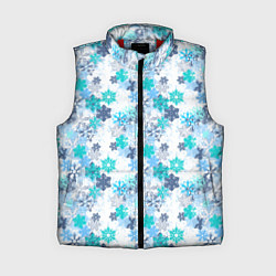 Женский жилет Зимние Снежные Узоры, цвет: 3D-красный