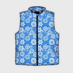 Женский жилет Снежные Новогодние Узоры, цвет: 3D-красный