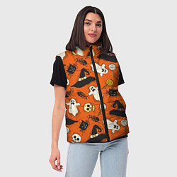 Женский жилет Хэллоуинские шалости, цвет: 3D-красный — фото 2