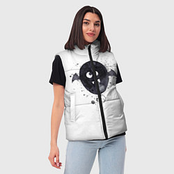 Женский жилет Шарик-летайка белый, полиэстер, цвет: 3D-черный — фото 2