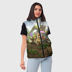 Женский жилет МАЙНКРАФТ ГЕРОИ ПРОТИВ ЗЛА, цвет: 3D-черный — фото 2