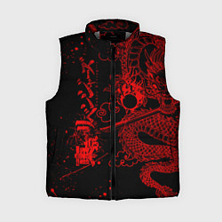 Женский жилет ТОКИЙСКИЕ МСТИТЕЛИ КРАСНЫЙ ДРАКОН, цвет: 3D-светло-серый