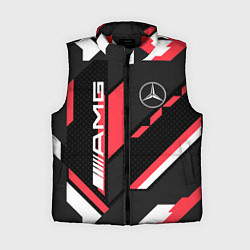 Женский жилет MERCEDES-BENZ AMG GEOMETRY STRIPES RED, цвет: 3D-красный