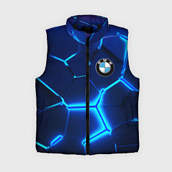 Женский жилет BMW LOGO 3Д ПЛИТЫ ГЕОМЕТРИЯ, цвет: 3D-черный