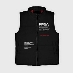 Женский жилет NASA BLACK UNIFORM SPACE НАСА ЧЁРНАЯ ФОРМА, цвет: 3D-красный