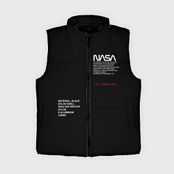 Женский жилет NASA BLACK UNIFORM SPACE НАСА ЧЁРНАЯ ФОРМА, цвет: 3D-черный