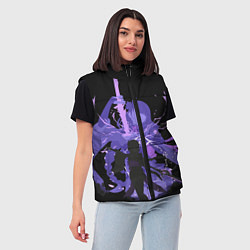 Женский жилет Genshin Impact Raiden, цвет: 3D-красный — фото 2