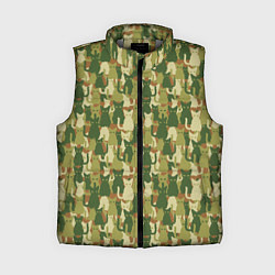 Женский жилет Кошки камуфляж, цвет: 3D-светло-серый