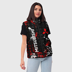 Женский жилет Японские символы Митсубиси, цвет: 3D-черный — фото 2