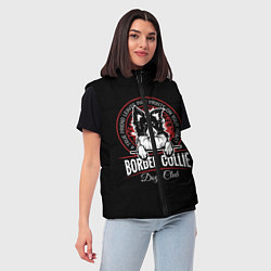 Женский жилет Бордер-Колли Border Collie, цвет: 3D-черный — фото 2